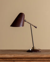 Burgundy Bauhaus Style Adjustable Desk Lamp, Italy, 1930s - 1950s - Lone Fox