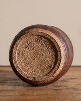 Burgundy Hand Formed Pinched Studio Vase - Lone Fox