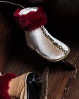 Burgundy Ice Skates Ornament - Lone Fox