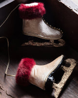 Burgundy Ice Skates Ornament - Lone Fox