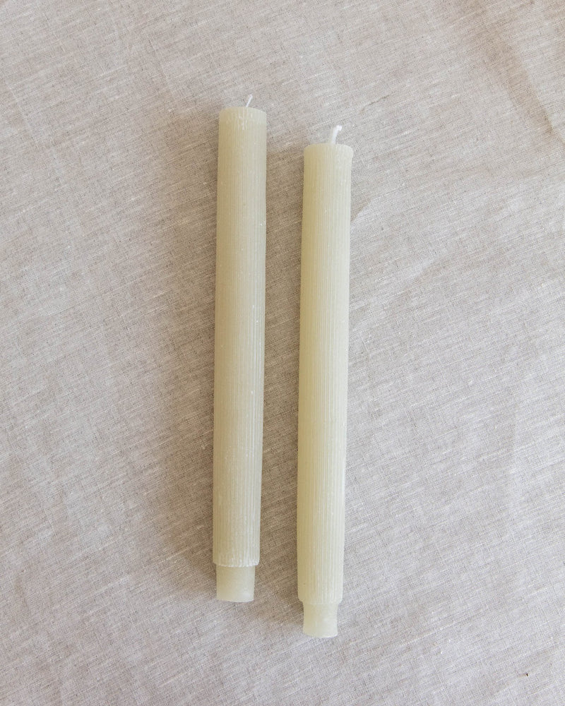 Burnished Fluted Taper Candles - Lone Fox