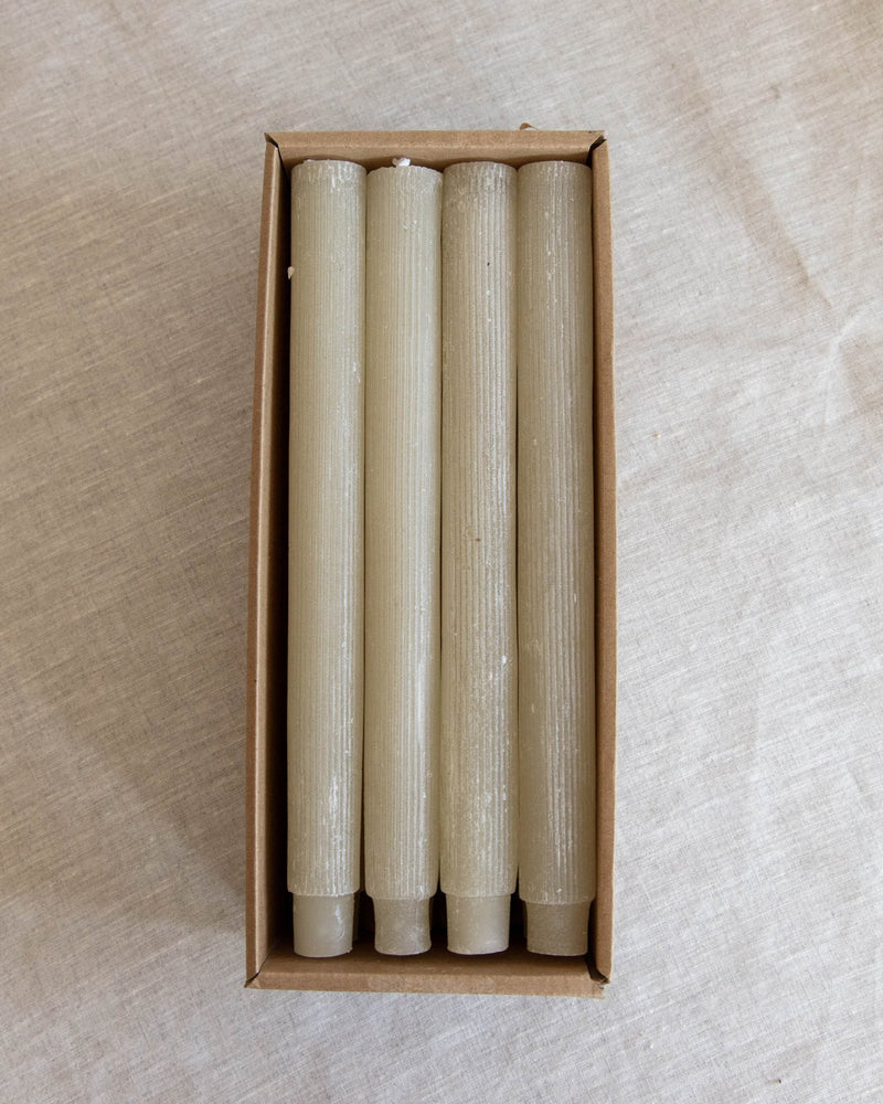 Burnished Fluted Taper Candles - Lone Fox