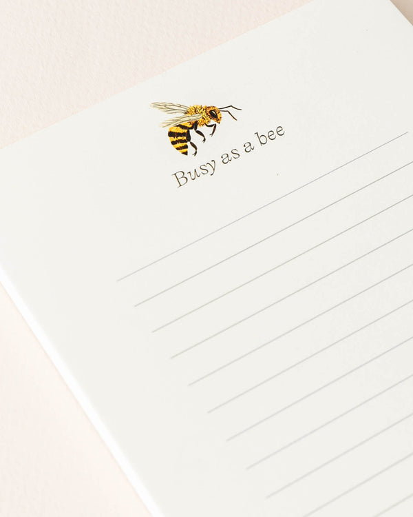 "Busy As A Bee" Notepad - Lone Fox