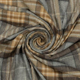 Highland Tartan Tweed Merino Wool Throw - Acorn