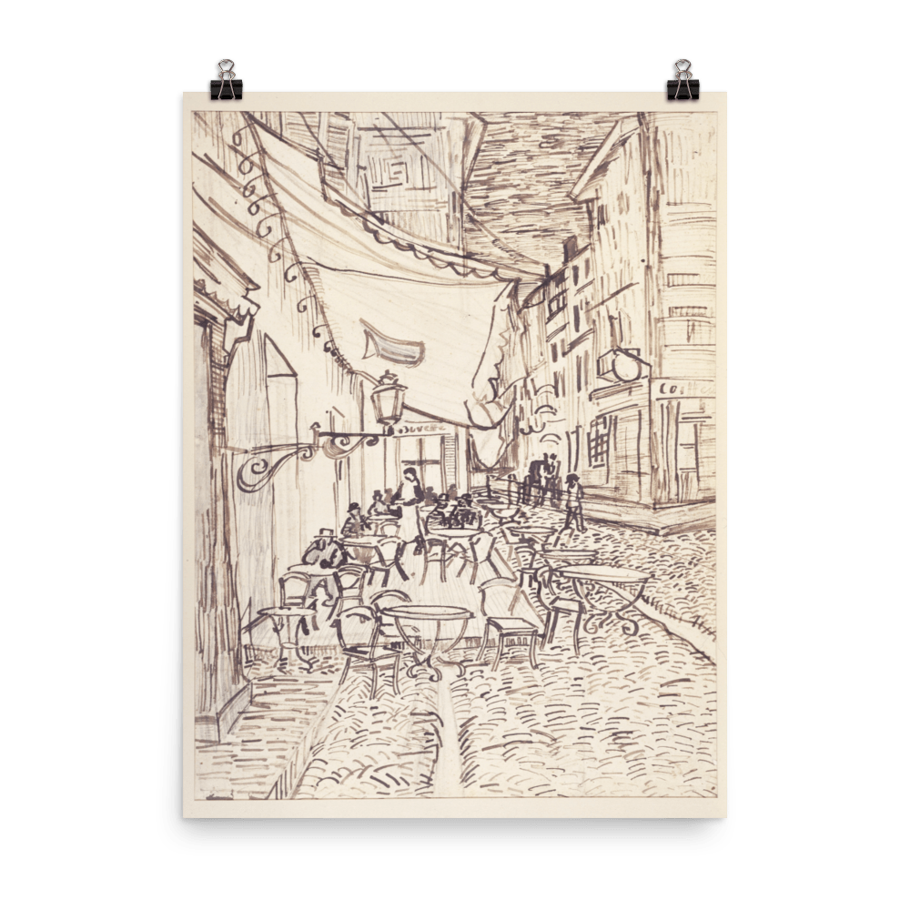 肉筆画　Café Terrace at Night オマージュ cafe-terrace-at-night-art-
