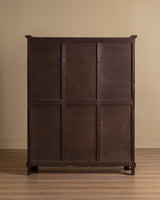 California Spanish Oak Armoire w/ Diamond Carvings, 1940's - Lone Fox