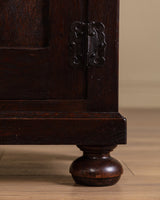 California Spanish Oak Armoire w/ Diamond Carvings, 1940's - Lone Fox