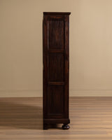 California Spanish Oak Armoire w/ Diamond Carvings, 1940's - Lone Fox