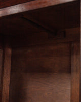 California Spanish Oak Armoire w/ Diamond Carvings, 1940's - Lone Fox