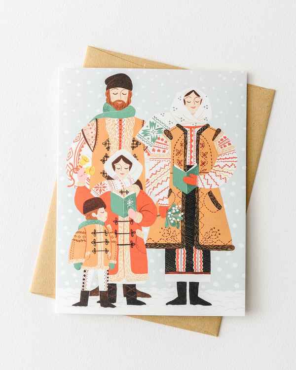 Carolers Christmas Card - Lone Fox