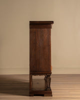 Carved Danish Oak Baroque Style Cabinet, 1950's - Lone Fox