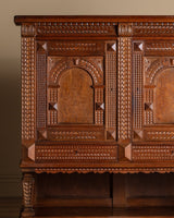 Carved Danish Oak Baroque Style Cabinet, 1950's - Lone Fox