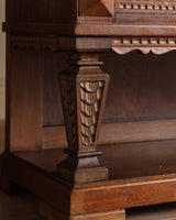 Carved Danish Oak Baroque Style Cabinet, 1950's - Lone Fox