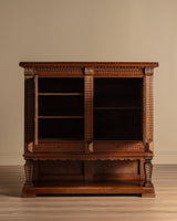 Carved Danish Oak Baroque Style Cabinet, 1950's - Lone Fox