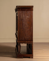 Carved Danish Oak Baroque Style Cabinet, 1950's - Lone Fox