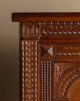 Carved Danish Oak Baroque Style Cabinet, 1950's - Lone Fox