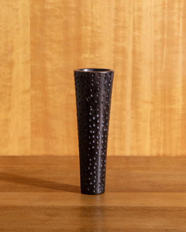Carved Dotted Solid Stone Vase - Lone Fox