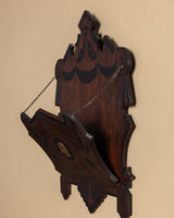 Carved Eastlake Wall Pocket with Gilt Cameo, American, 19th Century - Lone Fox