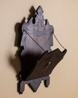 Carved Eastlake Wall Pocket with Gilt Cameo, American, 19th Century - Lone Fox