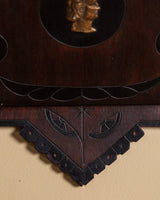 Carved Eastlake Wall Pocket with Gilt Cameo, American, 19th Century - Lone Fox