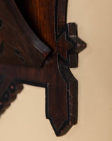 Carved Eastlake Wall Pocket with Gilt Cameo, American, 19th Century - Lone Fox