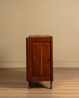 Carved Geometric Oak Sideboard Manner of Charles Dudouyt, France, 1940's - Lone Fox