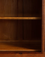 Carved Oak Sideboard w/ Crosshatch Motif, France, 1940's - Lone Fox