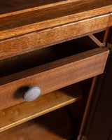 Carved Oak Sideboard w/ Crosshatch Motif, France, 1940's - Lone Fox