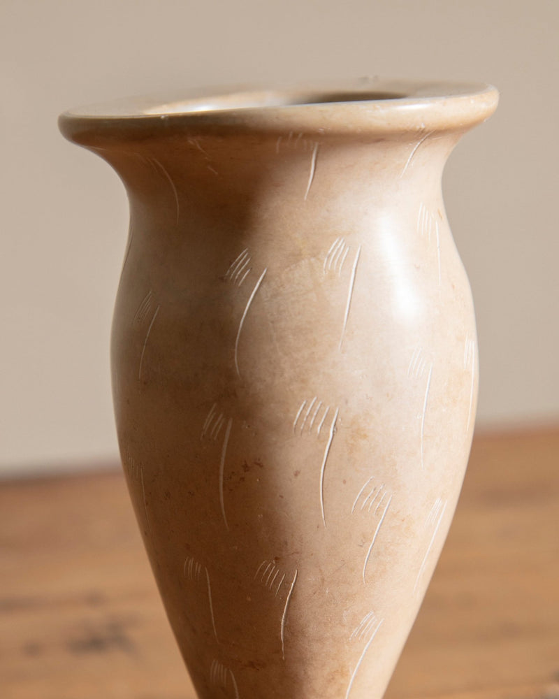Carved Soap Stone Bud Vase - Lone Fox