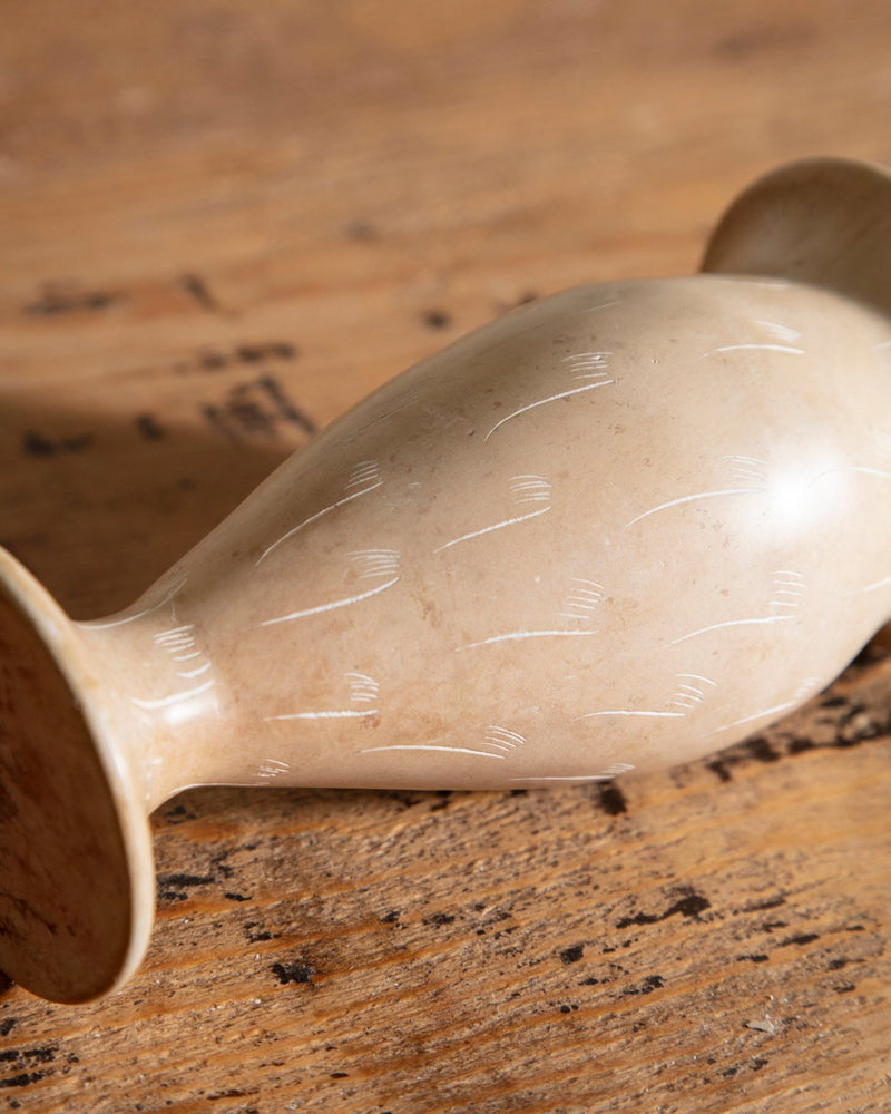 Carved Soap Stone Bud Vase - Lone Fox