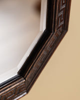 Carved Wood Greek Key Beveled Mirror, America, 1930's - Lone Fox