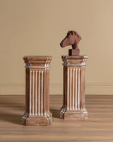 Carved Wood Pedestals, Italy, 1950's (2 Available) - Lone Fox