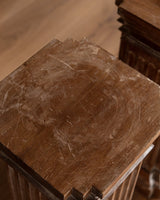 Carved Wood Pedestals, Italy, 1950's (2 Available) - Lone Fox