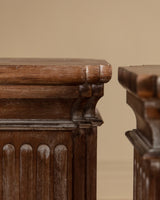 Carved Wood Pedestals, Italy, 1950's (2 Available) - Lone Fox