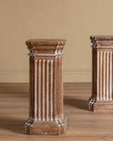 Carved Wood Pedestals, Italy, 1950's (2 Available) - Lone Fox