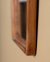 Carved Wood Scalloped Top Mirror, Italy, 1960s - Lone Fox