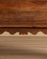 Carved Wood Scroll-Arm Bench, Belgium, Late 19th Century - Lone Fox