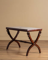Carved Wood Swan Marble Top Console Table, France, Early 20th Century - Lone Fox