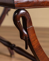 Carved Wood Swan Marble Top Console Table, France, Early 20th Century - Lone Fox