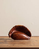 Carved Wooden Shell Object - Lone Fox