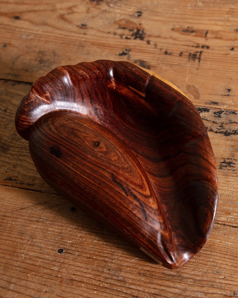 Carved Wooden Shell Object - Lone Fox