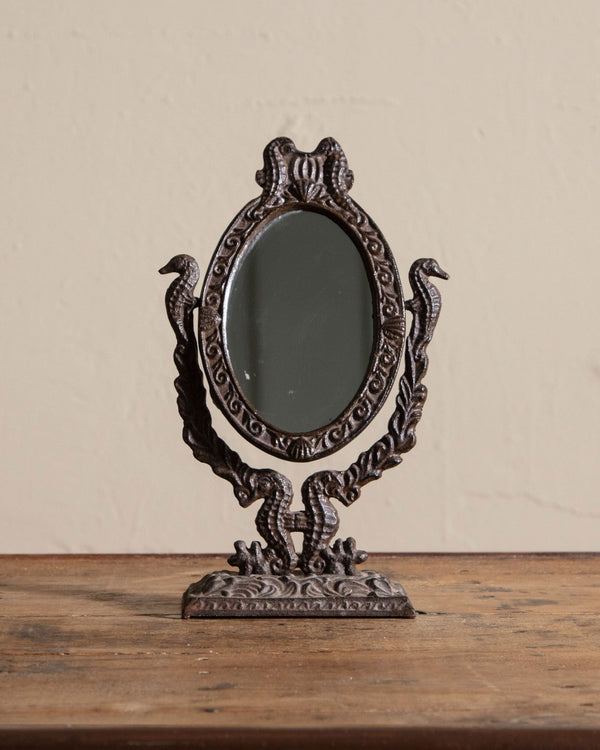 Cast Iron Seahorse Vanity Mirror - Lone Fox