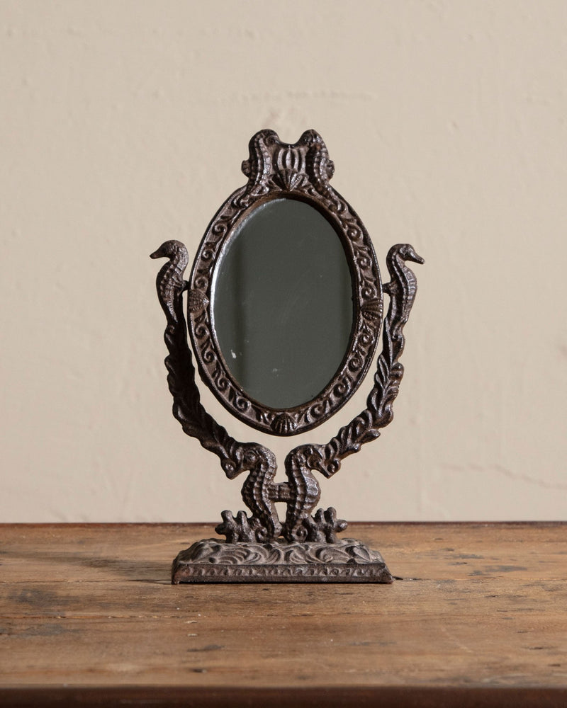 Cast Iron Seahorse Vanity Mirror - Lone Fox