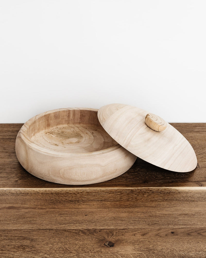 Castilla Paulownia Wood Bowl + Lid - Lone Fox