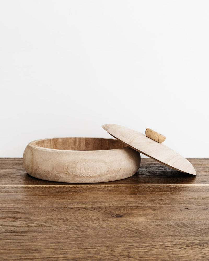 Castilla Paulownia Wood Bowl + Lid - Lone Fox