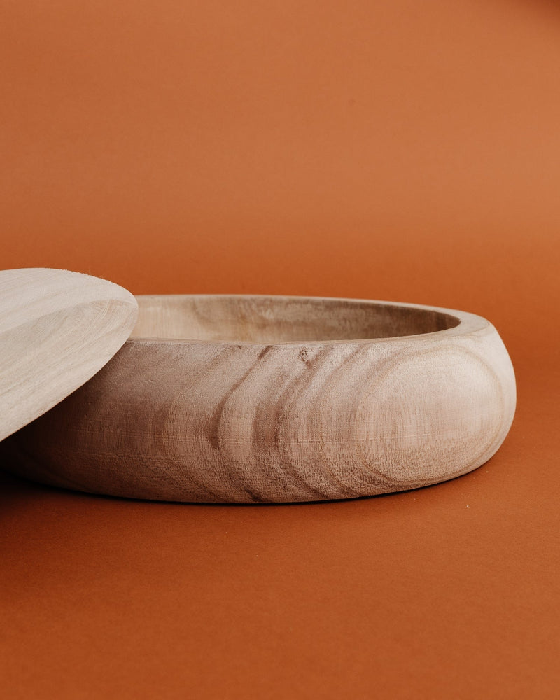 Castilla Paulownia Wood Bowl + Lid - Lone Fox