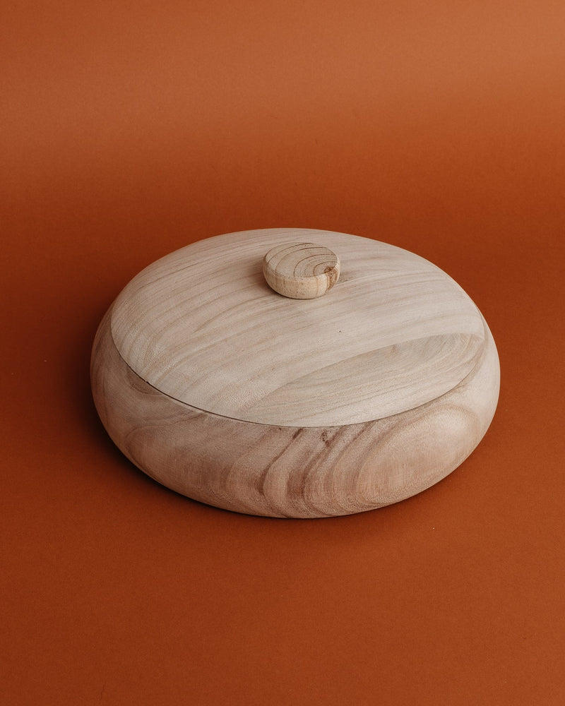 Castilla Paulownia Wood Bowl + Lid - Lone Fox