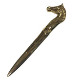 Solid Polished Brass Horse Head Letter Opener
