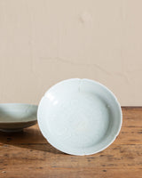 Celadon Porcelain Small Peony Dish - Lone Fox
