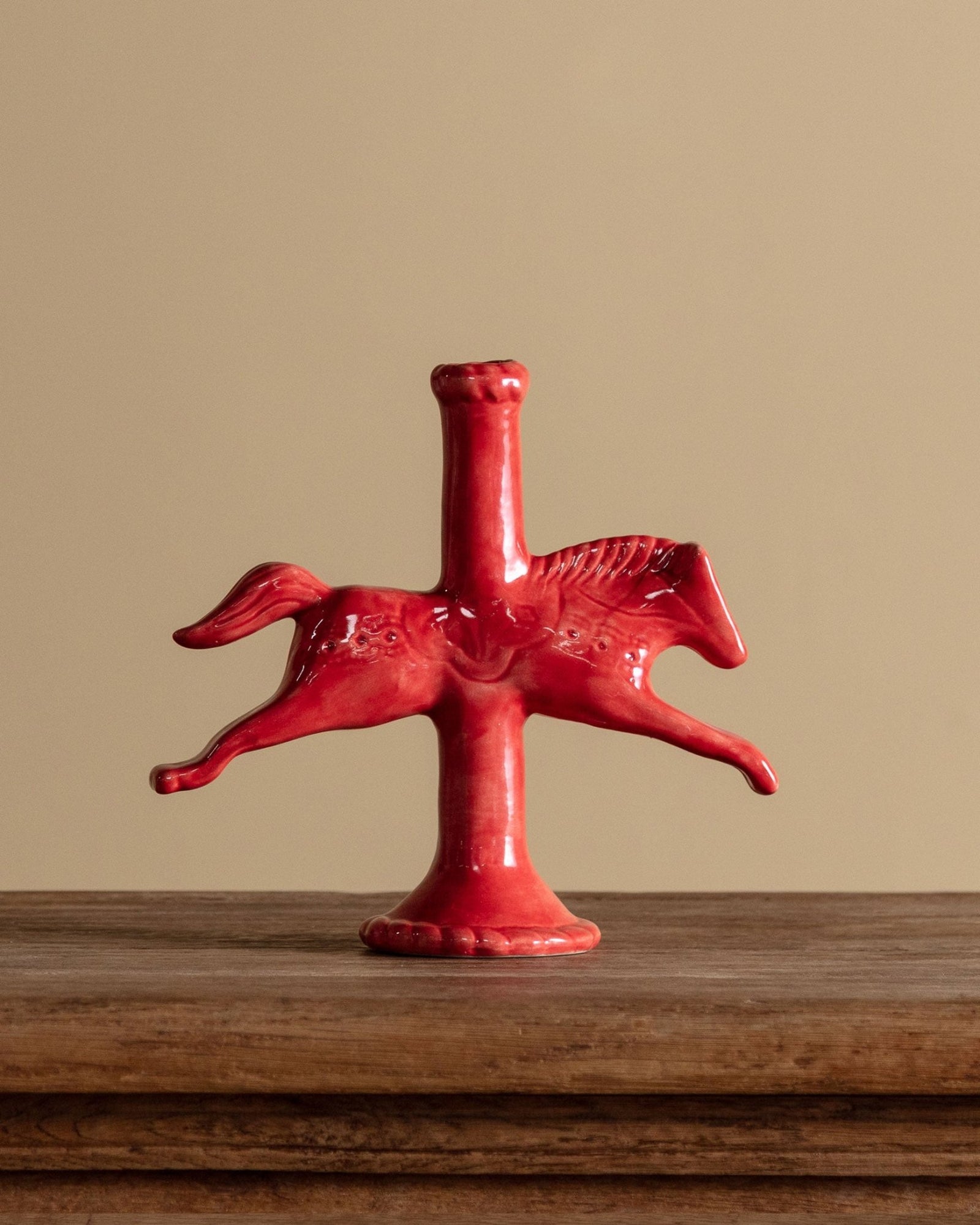 Dala Horse Candle Holder in Ruby Red – Lone Fox